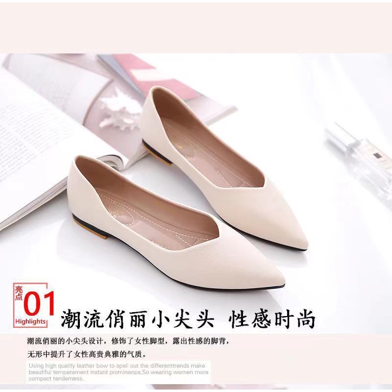 Giày Búp Bê Đế Mềm Mũi Nhọn Thời Trang Dành Cho Nữ