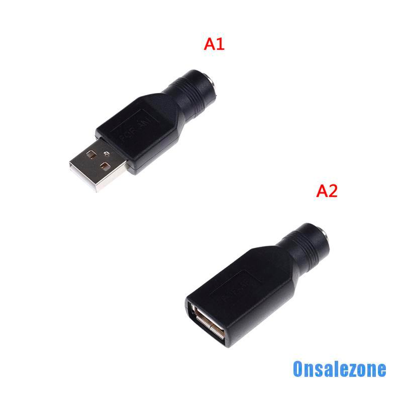 Đầu Chuyển Đổi 5v 5.5x2.1mm Dc Usb 2.0 Cho Laptop