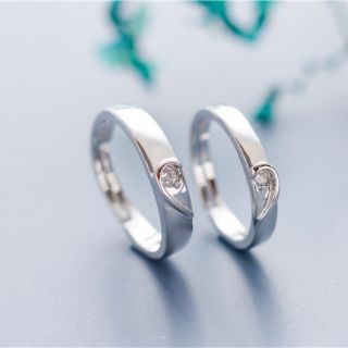 Cặp nhẫn đôi tình nhân nữa tim
