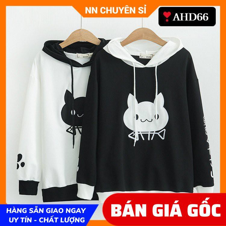 ÁO HOODIE MÈO ĂN XƯƠNG DỄ THƯƠNG AHD66 ⚡100% ẢNH THẬT⚡