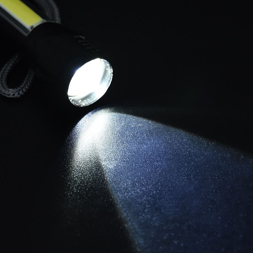 Đèn pin LED COB T6 USB nhỏ gọn có thể phóng to/sạc lại