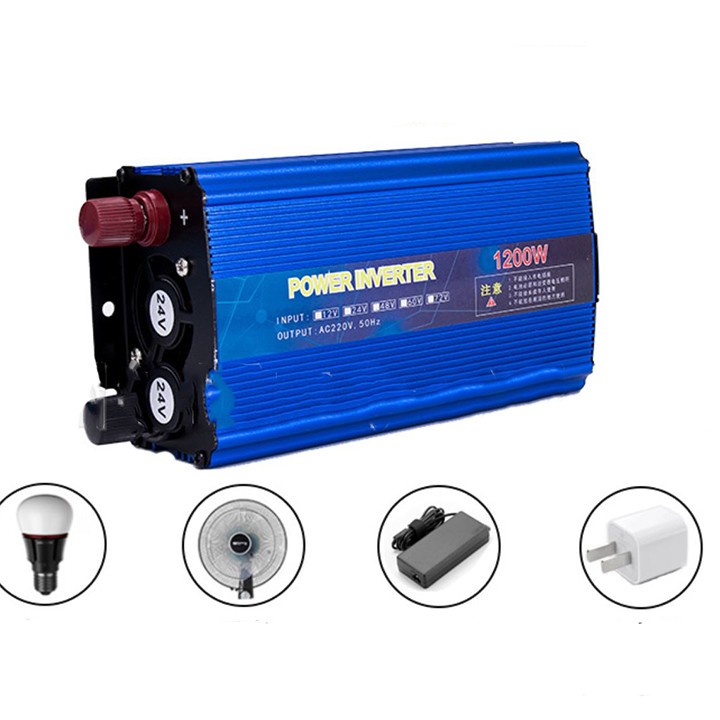 Bộ kích điện inverter 1200W đổi nguồn 12v sang 220v