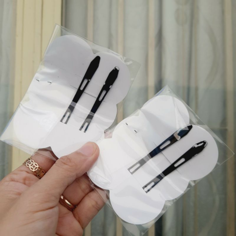 Combo 10 kẹp tách trơn màu đen loại rẻ (5cm/7cm)