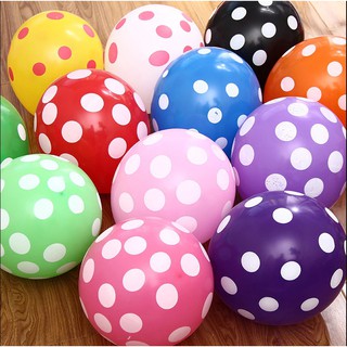 Bóng tròn chấm bi 35cm (2.8gr) - bịch 100 quả