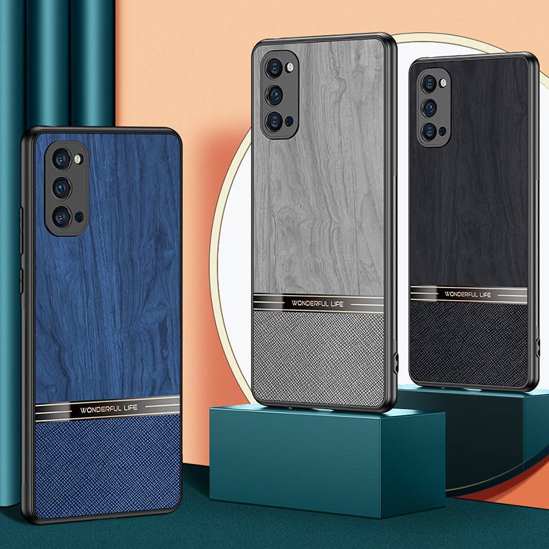 Ốp điện thoại giả gỗ chống rơi cho OPPO Reno5 Reno5pro Reno5pro+Reno4 Reno4pro Reno4SE Reno3 Reno3pro