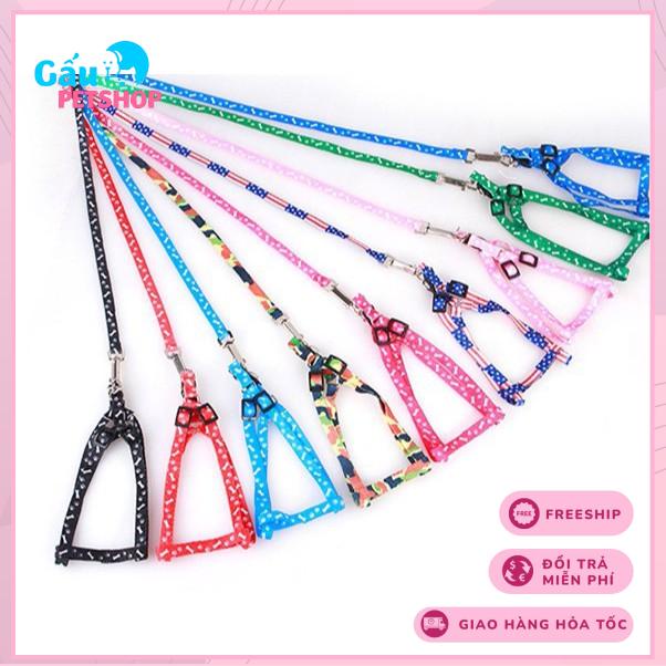 Dây dắt yếm thú cưng mỏng (họa tiết ngẫu nhiên)