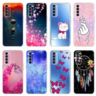Ốp Điện Thoại Tpu Trong Suốt Họa Tiết Hoa Oải Hương Cho Oppo Reno4 Z 5g 4 Lite Reno 4 Pro Se 4f Reno 4 Cph2113