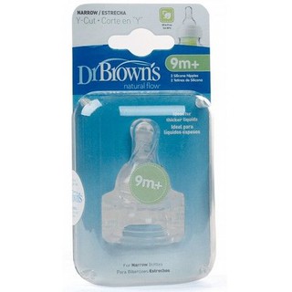 [SP CHÍNH HÃNG]Set 2 chiếc núm ty silicon thay thế bình sữa Dr Brown's cổ thường