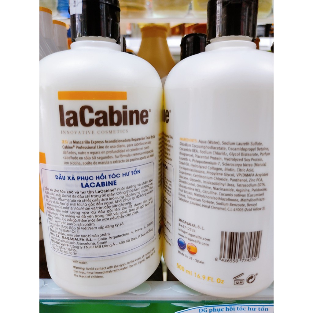 [GIÁ GỐC] LACABINE DẦU GỘI PHỤC HỒI TÓC CHUYÊN NGHIỆP CHAI 500ml