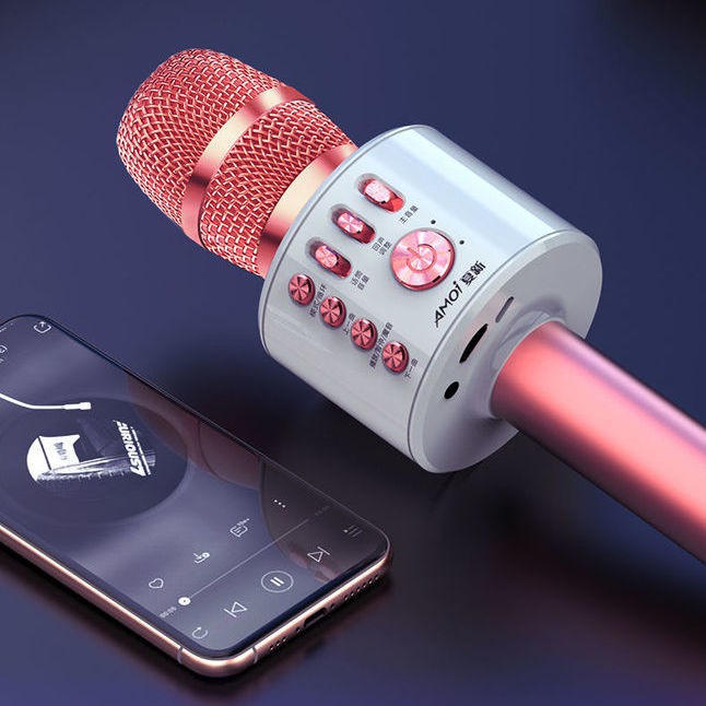 Bộ Micro Karaoke K5 Kết Nối Bluetooth Không Dây Chất Lượng Cao