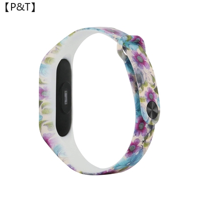 【P&amp;T】(Dây đồng hồ)9 Colors Wrist Strap for Xiaomi Mi Band 2 Silicone Replacement Wrist Strap  Bangle WristBand