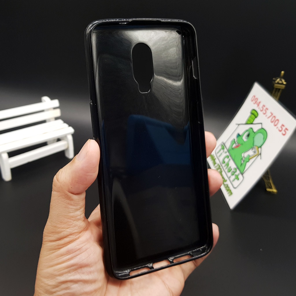 [Ảnh Thật] Ốp lưng OnePlus 6T Dẻo Màu Đen Sơn Bóng
