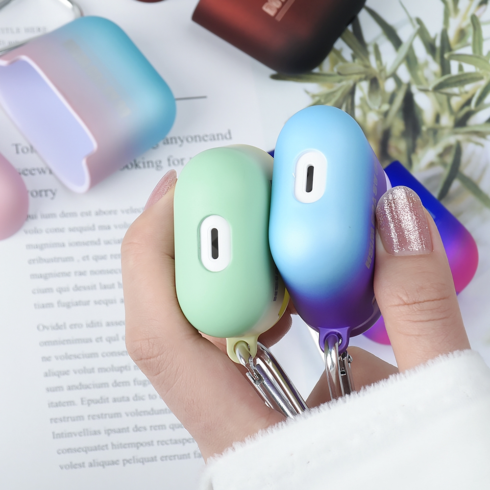 Vỏ hộp đựng tai nghe Airpods 1/2 inpod 12 i12 Airpods Pro bằng PC cứng màu gradient