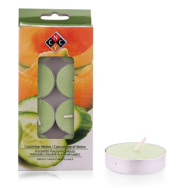 Bộ 10 hộp 80 nến tealight thơm cao cấp hương Cucumber Melon NYCandle FtraMart  NYC9987-10XL (Xanh lá nhạt)