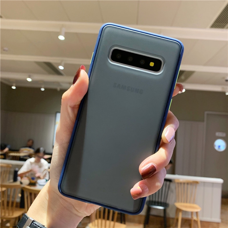 ỐP NHÁM CHỐNG SOCK VA ĐẬP BÁM VÂN TAY MÀU THỜI TRANG Samsung Galaxy S8 S9 S10 Plus S10E S10 Lite Pro