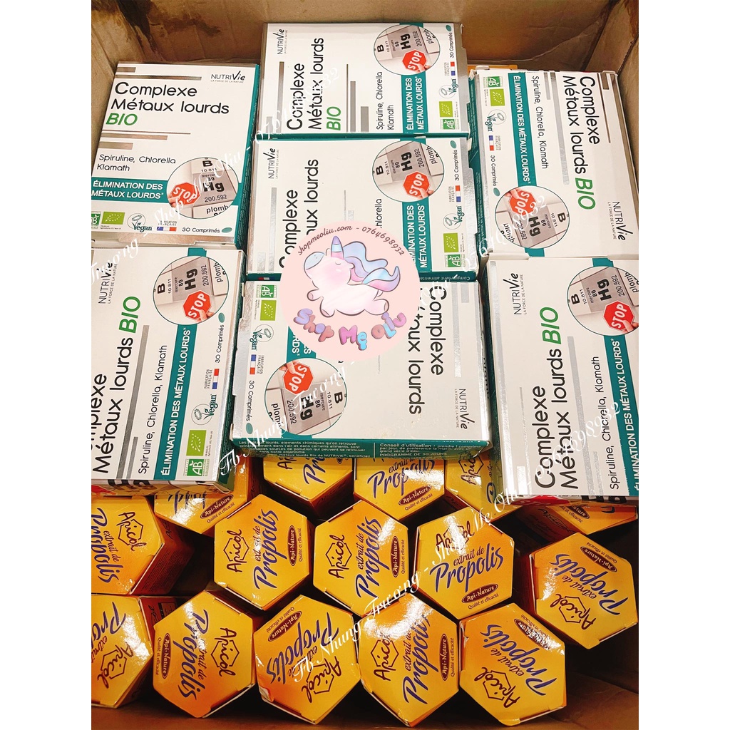 [HÀNG PHÁP]Viên uống Nutrivie tảo xoắn hữu cơ thải độc kim loại nặng, detox cơ thể Complexe Métaux 30 viên