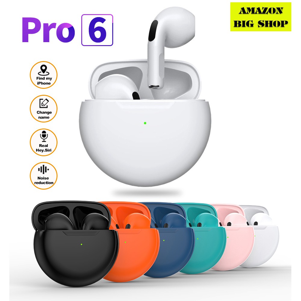 Tai Nghe Không Dây Pro 6 TWS Kết Nối Bluetooth Với Mic