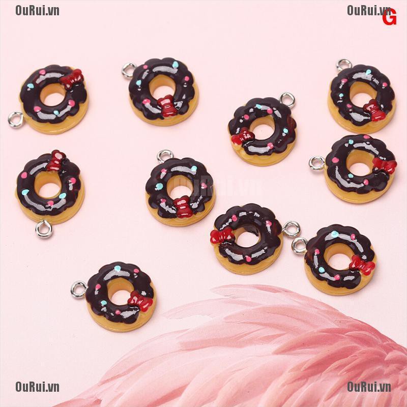 Bộ 10 Trang Sức Hình Bánh donut Dễ Thương