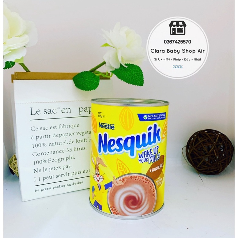 ( Air ✈️ đủ bill) BỘT CACAO NESTLE NESQUIK CHOCOLATE 500gr của Úc date 8/2023