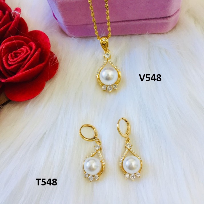 Bông Tai Ngọc Phong Cách Nhẹ Nhàng Khuyên Tai Nữ Mạ Vàng 18k T548 NaMoo Jewelry