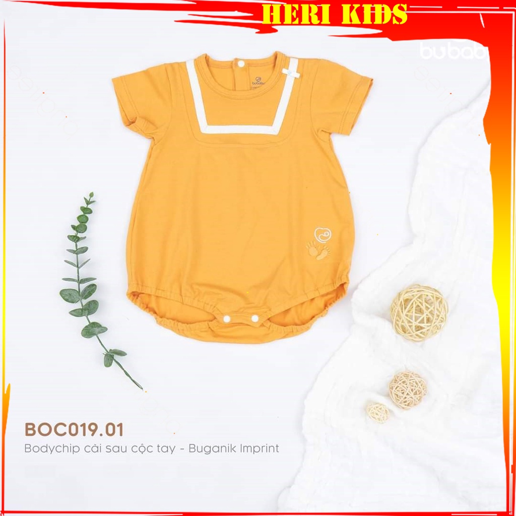 BUBABY - Bodychip cài sau cộc tay BUGANIK IMPRINT 3m - 12m