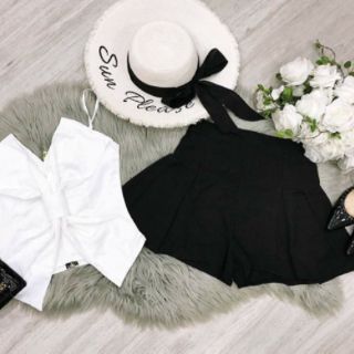 Sét áo phi nơ to quần xếp ly