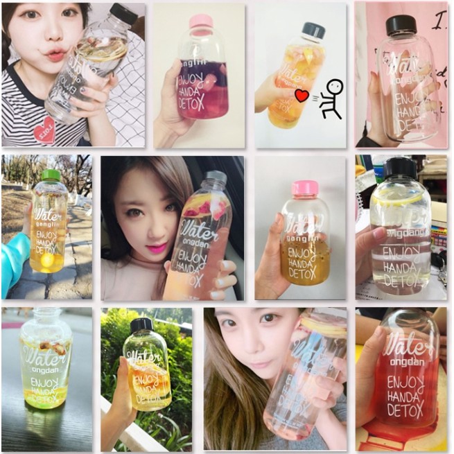 [ TẶNG TÚI VẢI VINTAGE] Bình Nước Dung Tích Lớn 1000ML phong cách tối giản | BigBuy360 - bigbuy360.vn