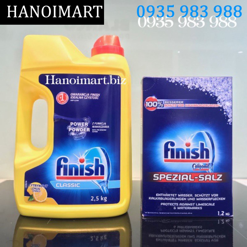 Combo Bột rửa bát Finish 2.5kg+Muối rửa bát Finish 1.5kg - Hanoimart