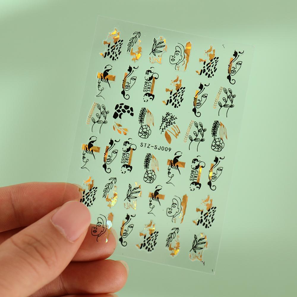 Hình Dán Trang Trí Móng Tay Họa Tiết Hình Học Holographic