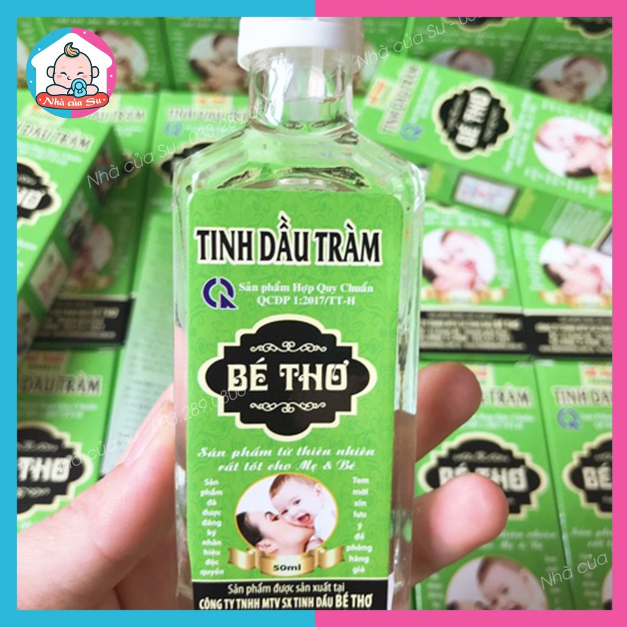 Tinh dầu tràm Bé Thơ 50ml FREESHIP Dầu tràm giữ ấm, đuổi muỗi, tránh gió cho bé NHA CUA SU