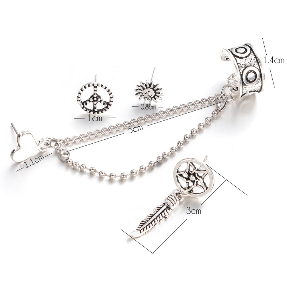 Set 4 bông tai nữ trang kiểu dáng độc đáo thời trang