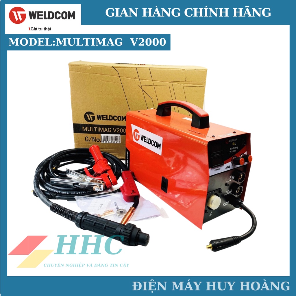 Máy hàn bán tự động Weldcom Multimag V2000 - Máy hàn MIG không dùng khí , 3 chức năng hàn