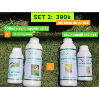 Combo tự nhũ hoá neem set 2