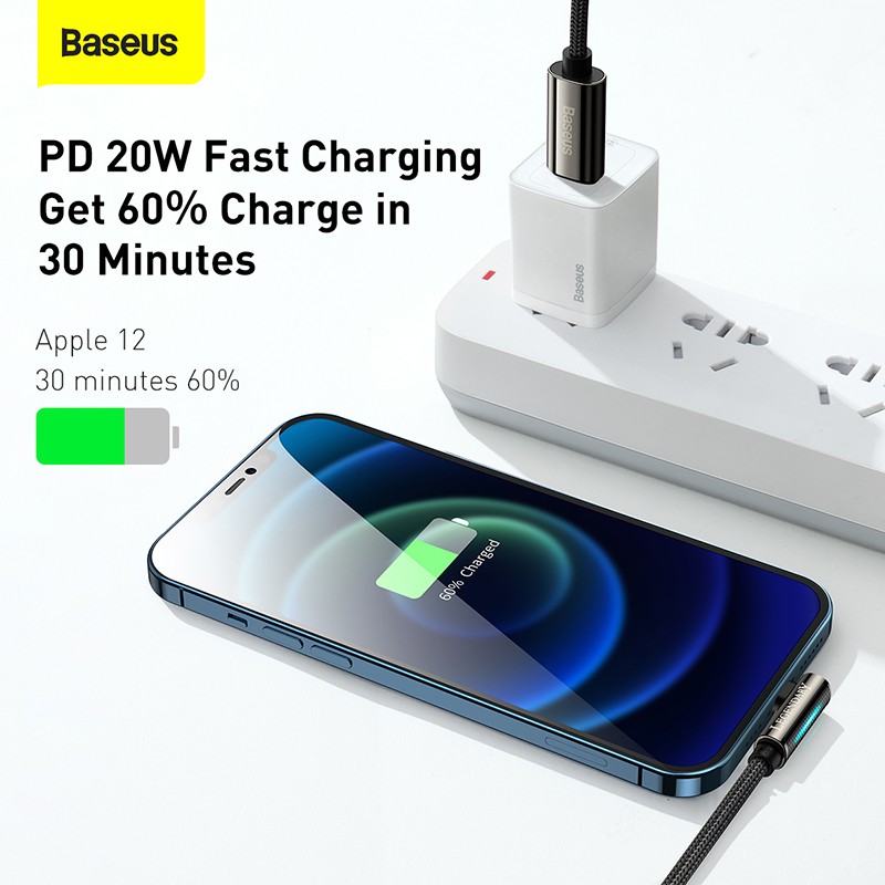 Cáp dữ liệu sạc nhanh Baseus chuyển đổi loại C sang iP PD 20W