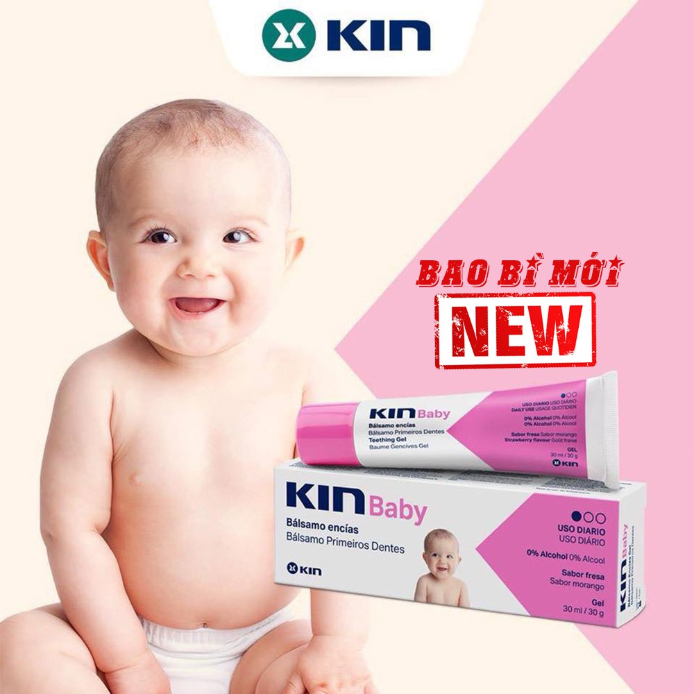 Gel bôi Kin Baby giảm sưng nướu và bệnh tay chân miệng 30ml