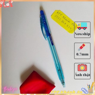 10 chiếc Bút bi Linc Click xanh(ngòi 0.7mm)