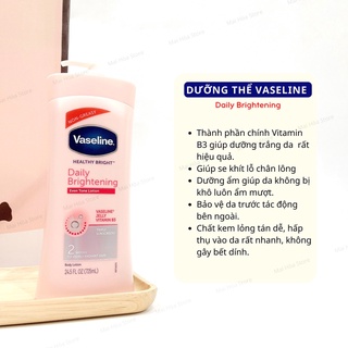 Sữa Dưỡng Thể Vaseline Healthy White UV Lightening Body Lotion 725ml Phù Hợp Cho Mọi Loại Da