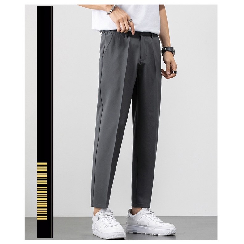 Quần âu nam công sở cạp chun sườn,Quần tây nam ống rộng phong cách Hàn Quốc sang trọng lịch lãm QCS