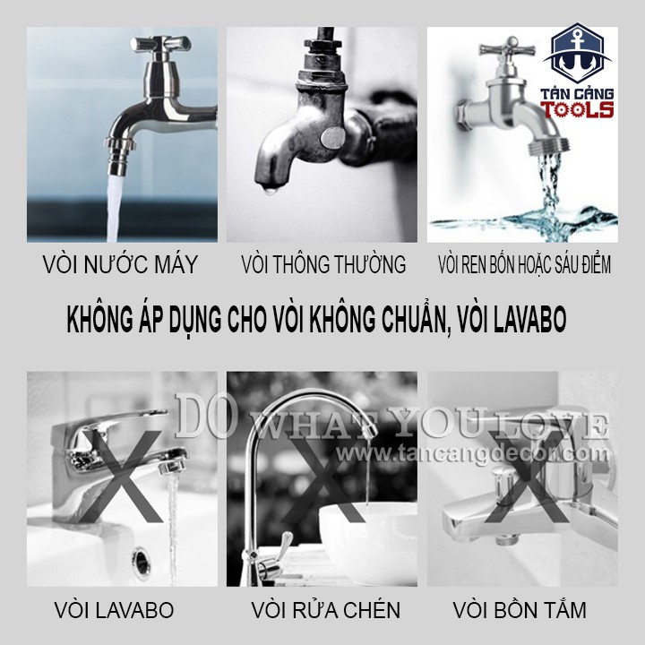 Bộ 6 Chi Tiết Đầu Nối Ống Nước Máy Rửa Xe Yili