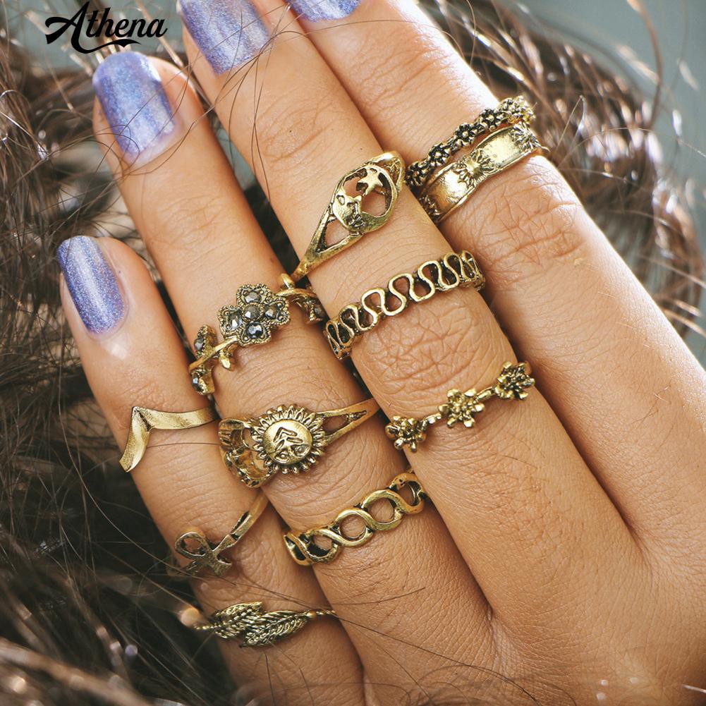 11 Nhẫn Khớp Ngón Tay Phong Cách Bô-Hem Cho Nữ