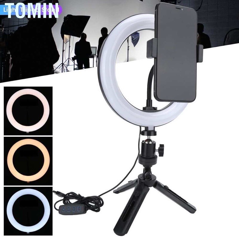 Đèn Livestream Size 26cm Để Bàn, Make Up Trang Điểm, Chụp Ảnh Sản Phẩm, Bán Hàng Online, Bảo Hành 2 năm.