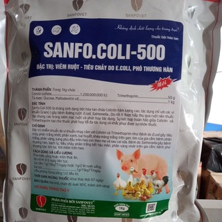 Coli 500 trị viêm ruột, tiêu chảy, phó thương hàn heo và gia cầm