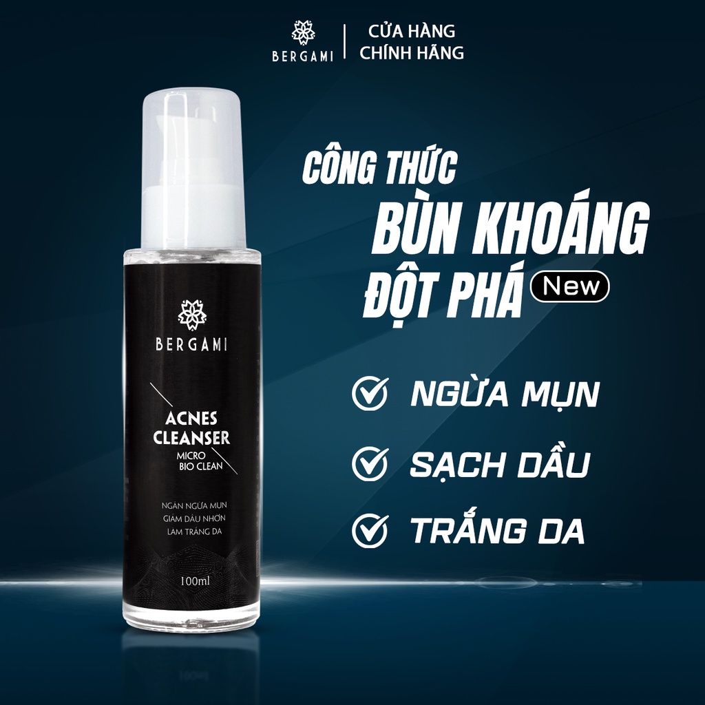 Hộp quà tặng Nam giới Bergami, Sữa tắm &amp; Dầu gội hương nước hoa 330ml &amp; Dung dịch vệ sinh Nam 130ml &amp; Sữa rửa mặt 100ml