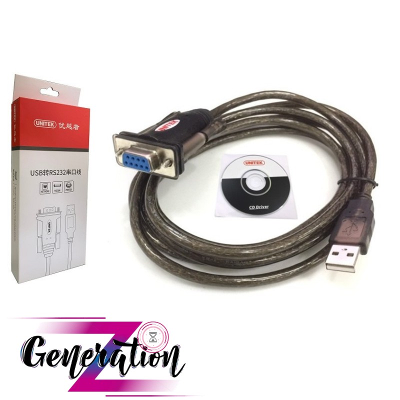 Cáp chuyển USB 2.0 ra RS232 UNITEK Y-105D Dài 2m