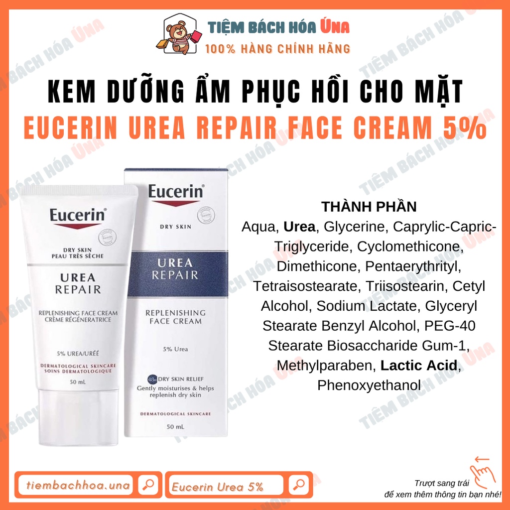 Kem dưỡng ẩm dành cho da khô Eucerin Dry Skin Relief Face Cream 5% Urea