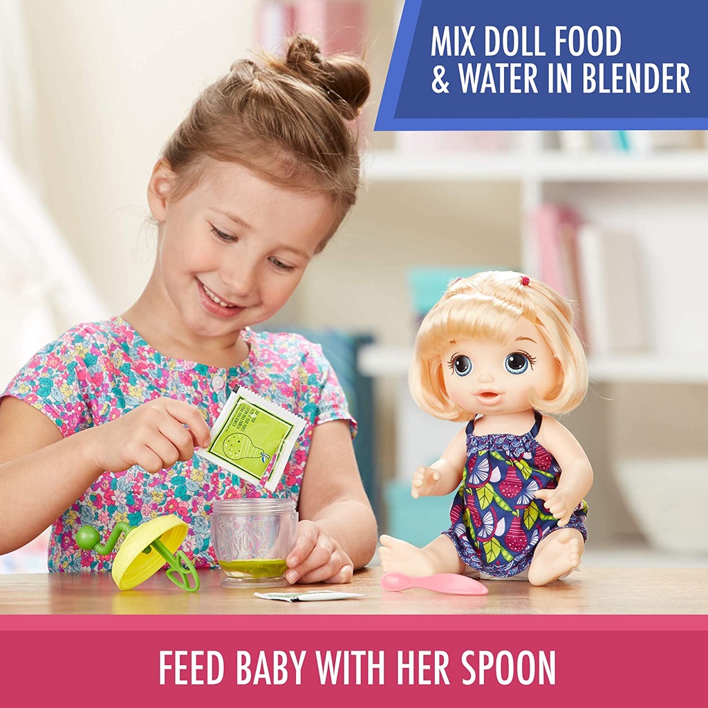 Baby Alive Sweet Spoonfuls Blonde Baby Girl Doll Búp Bê Bé Gái E0586 Dễ Thương Xinh Xắn Đáng Yêu