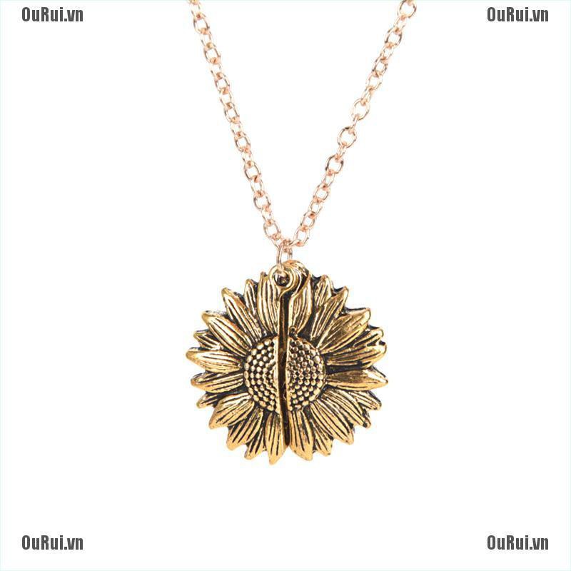 Vòng cổ Mặt Hình Hoa Hướng Dương Mở Khóa Thời Trang