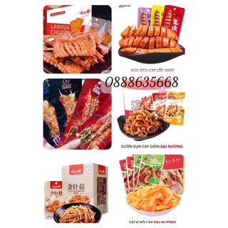 1hộp 20 gói xúc xích xoắn,sườn sụn,nấm kim,xách bò,dê nướng siêu ngon