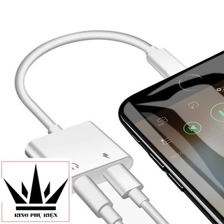 [Hàng Có Sẵn] Jack Chuyển Đổi Lighting Sang Tai Nghe 3.5mm & Sạc Cho Iphone Không Dùng Bluetooth J009