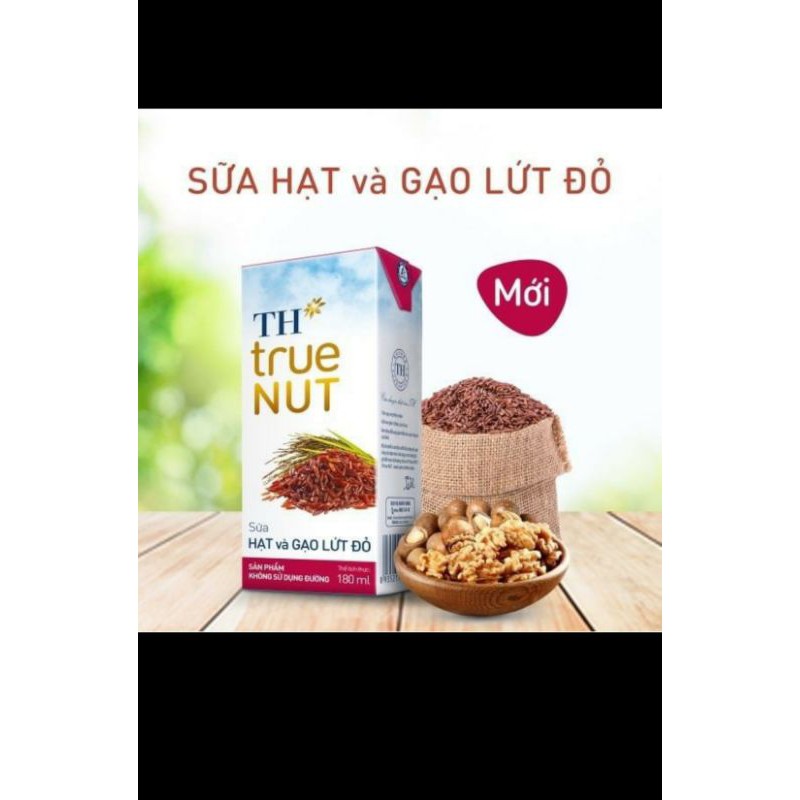 Sữa hạt TH true milk 180mlx4 hộp ( Óc chó / Macca / Hạnh Nhân / Gấc / Hạt Nghệ / Hạt dẻ cười  )